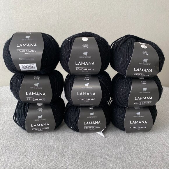 NWT Lamana Como Grande Tweed Colour 01T Black Lot of 9 - Picture 3 of 9